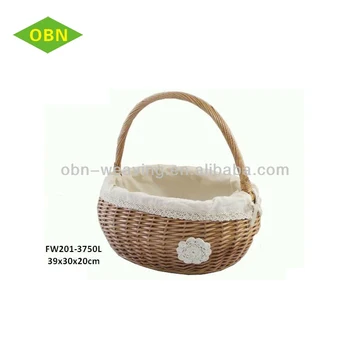 Wholesale Decorative Empty Indian Wicker Wedding Gift Fruit Basket