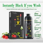 China Factory Best Natural New hair color natural instant shampoo form Hair Blackening Dye Shampoo
