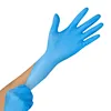 Disposable eco-friendly blue cleaning gloves laboratory research working nitrile glove