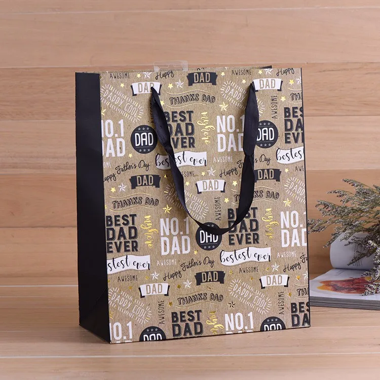 250gsm cardboard full color printed gifts shopping paper bags