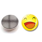 Promotional Round Face Expression Fridge Magnet Cartoon Expression Glass Dome
