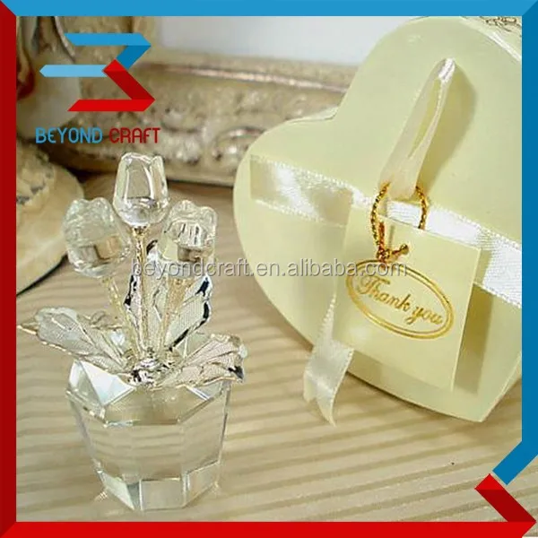 popular crystal rose flower wedding giveaway gifts