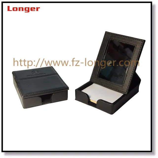 business gift set promotion pu leather memo pad holder with pen