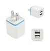 Factory Price Universal 2 Ports USB Chargers EU US Plug 5V 2.1A Wall Travel Mobile Phone Charger