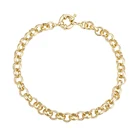 70574 Xuping 14k gold plated Rolo Chain bracelet, imitation dubai gold jewellery designs