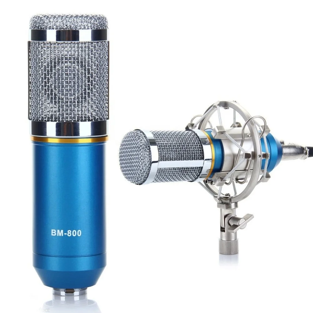 Micro haute qualité bm 800, microphone pour ordinateurs, micro enregistrement bm 800 bleu, noir