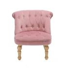 Wholesale Hotel Furniture Lobby Pink Velvet Accent Chair Upholstery Single Sofa Chair