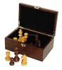 Dongguan Manufactured Walnut Glossy Painted Wood Chess Pieces Storage Box