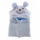Cute Blue Bear Winter Warm Tube Infinity Hood Scarf for baby toddler kids