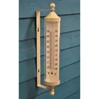 10" wall mounted powder coated outdoor garden tube glass thermometer