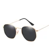 Hexagonal Sunglasses Men Women Brand Designer Coating Mirror Sun Glasses Vintage Driving oculos de sol masculino