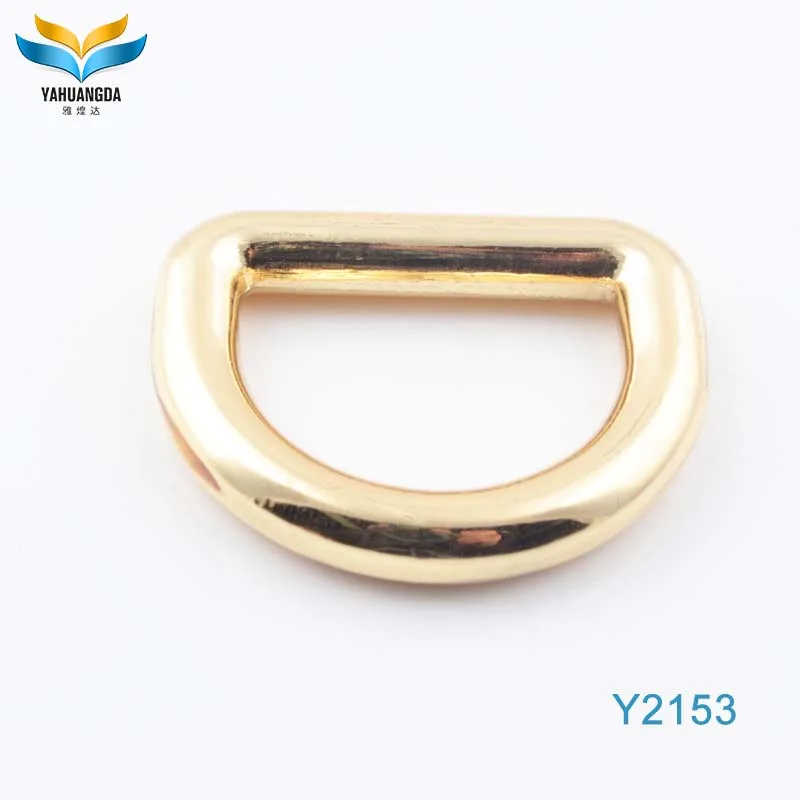 factory wholesale high quantity fashion custom logo gold metal bag hardware 1 inch d ring for handbags