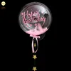 DIY Happy Birthday Labels Stickers & Love Design For Bobo Clear Jumbo Balloons Wedding Party