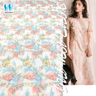 New arrival fashion design custom chiffon embroidered printed lace fabric