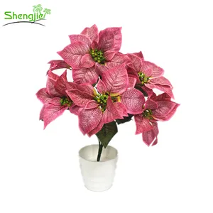 Pink Poinsettia Plants Artificial Pink Poinsettia Plants Artificial Supplieranufacturers At Alibaba