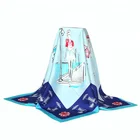 100% Silk Square Bandana Scarf Digital Printed Plain Georgette Hijab