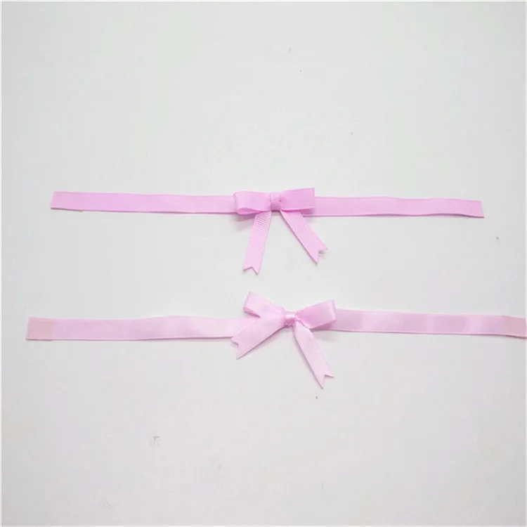 Festival party gift wrapping decorative pre tied pull bow ribbon with self adhesive