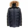 Mens Custom Wool Winter Hooded Fur Collared Down Coat Wholesale