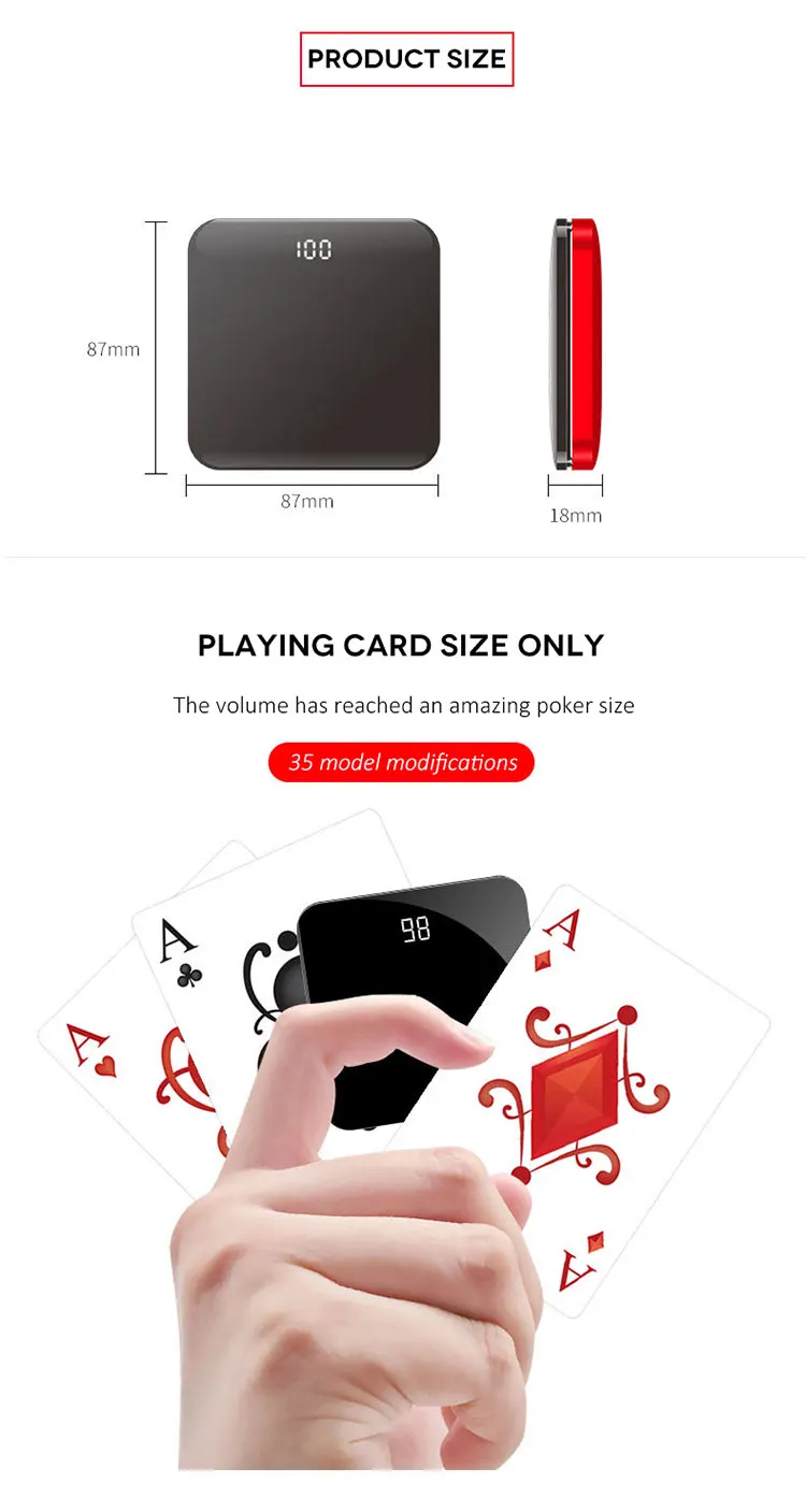 Qi Wireless Portable Charger, Wireless Charging Power Bank 8000mAh with LED Digital Display External Battery Pack for iPhone - ANKUX.COM