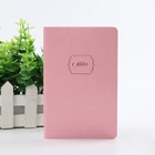 pink leather soft cover notebook or diary with custom logo