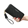 FD1025 Korea Style Women Lady Clutch High Quality Embossed PU Colourful Elegant Zipper Leather Wallet