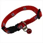 Professional custom elastic nylon dog training collar with name plate