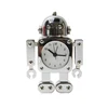 interesting design robot alarm clock with metal and plastic material