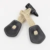Black PU Leather High Quality Coat Toggle Buttons