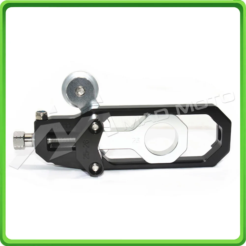 Motorcycle Chain Tensioner Adjuster with paddock bobbins kit for Yamaha YZF-R1 R1M R1S 2015 2016 2017 15 16 17 Black&Silver (11)