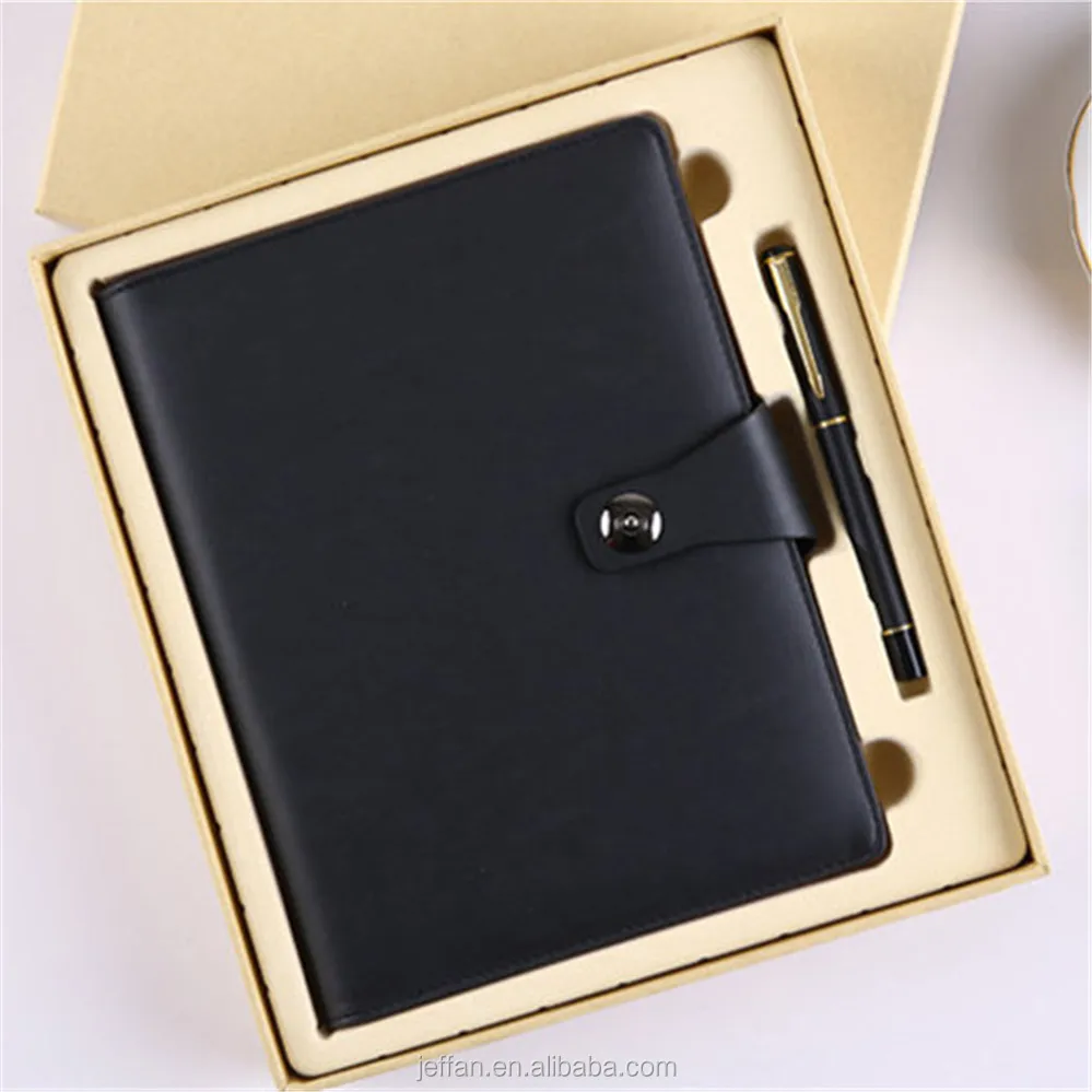 business gift box assembly spiral handmade a5 leather notebook