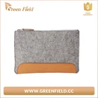 Fabric clutch pouch,new design felt clutch bag with PU leather