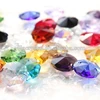 500PCS/LOT, 14mm colored crystal glass octagon beads in 2 holes