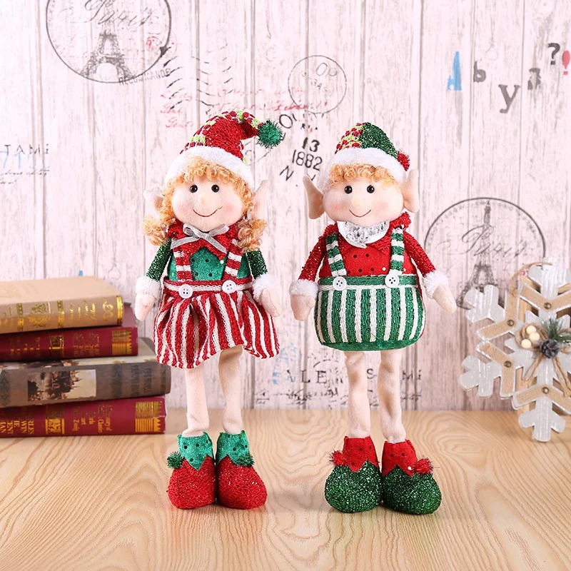 Usine en gros Nouvelle conception sur le plateau une tradition poupée elfe de noël pour les décorations De Noël ou cadeaux