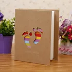 Personalized Little Feet Design Cute Baby Scrapbook Photo Album For Girls