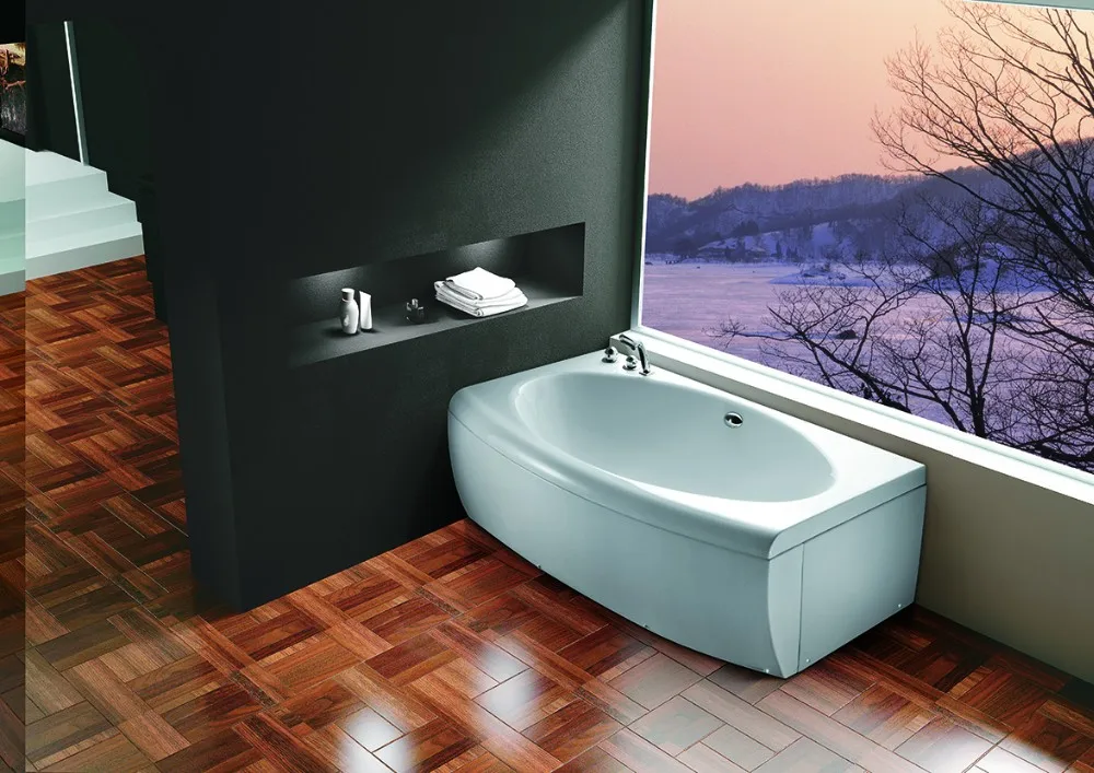 New white acrylic bathtub cheap simple bathtub