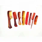 Two-color hair comb set small pocket comb plastic hair comb in tortoise shell effect