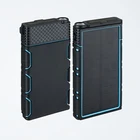 Portable 10000mah waterproof solar power bank flash for cellphone