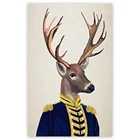 Modern custom home decor photo frame animal head oil painting canvas