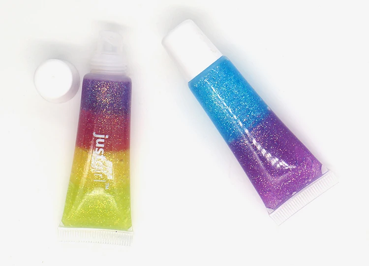 Best selling products rainbow layered lip gloss for children cosmetics