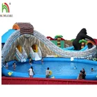 Attractive Manufacture Durable Adults Inflatable Water Park With Three Swimming Pool