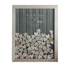 Personalized Wedding Guest Book, Infinite Love Guestbook Alternative Wood Drop Top Frame Wedding Guest Book