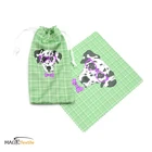 Factory Custom Design 3D Microfiber Print Squeeze Top Optical Lens Sun Glasses Cloth Pouch With Double Drawstring Ropes