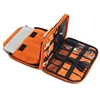 double layer portable electronic gadget cable organizer digital storage bag, travel kit