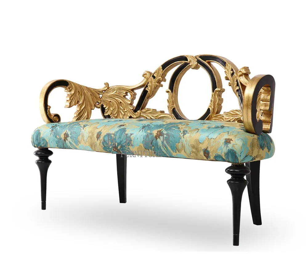 King Queen Luxury Throne Fabric Cover Solid Wood Wooden Leisure