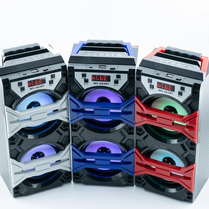 MS SPEAKER,4INCH PORTABLE WOODEN SPEAKER MP3 MINI PORTABLE BLUETOOTH SPEAKER STEREO WITH USB/SD/BT/FM, - ANKUX.COM
