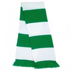 custom football soccer fan striped blank plain double knit scarf pattern