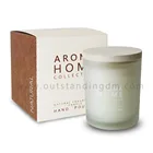 160g hot selling Aromatherapy Glass Aroma Candle Set with silk printing and 100% paraffin wax