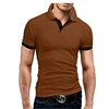 wholesale Latest Design brown Fashion Casual Slim cotton Polo Shirts for Men