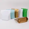 matt finish square bottom food bag plain aluminum foil plastic coffee bag with valve