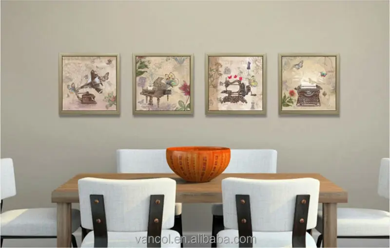 wood framed abstract 2 panel canvas wall art cheap